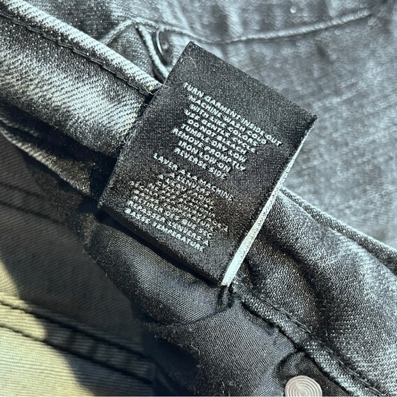 OAT Distressed Stone Wash Black Denim Jeans - Picture 4 of 14